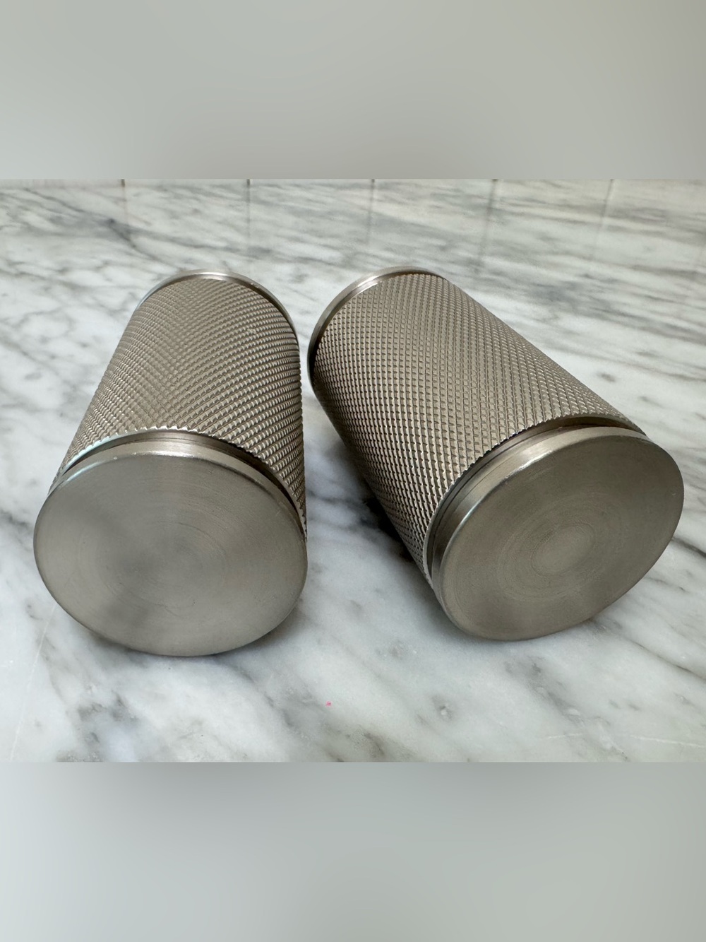 CB2, Brushed Nickel Finial, Curtain Rod End Cap, Set of 2 (B)
